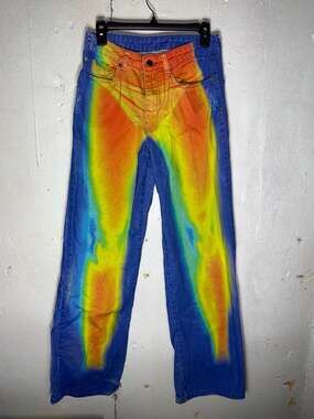 Jaded London Sydney Carlson Heatmap Artdeco Jeans Womens Size P25 Straight Fit